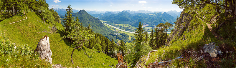 Blick vom Wanderweg ins Inntal